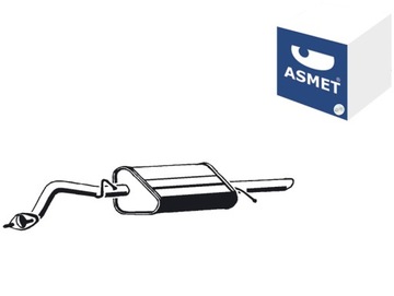 Глушитель системы выпускного зад daewoo lanos 1.3 1.5 1.6 02.97- asmet фото №1