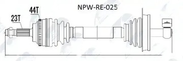 Полуось npw-re-025 nty фото №1