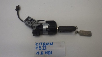Замок зажигания ключ citroen c5 iii 1.6 hdi 9663123380 фото №1