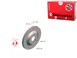 Комплект диск тормозных zimmermann 4f0615601b 17 фото №1