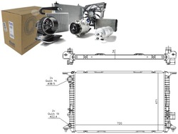Nissens радіаторів двигуна audi a8 2.0-3.0d 06.10-0 фото №1