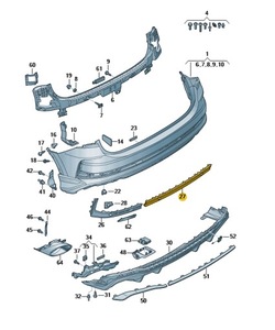 Шторка заднего бампера средство audi rsq3 aso фото №1