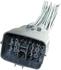 Разъём электрический фара оригинал mazda 14 контактов фото №1