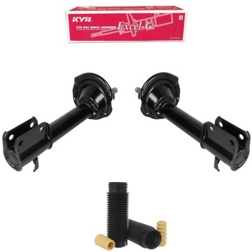 Амортизатори зад лівий+ праві + відбійники захисні накладки do subaru forester 2002-2008 фото №1