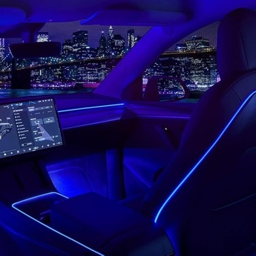 Неоновые освещение внутренние do автомобилей 2021-2022 tesla модель 3 y фото №1