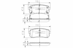 Nipparts n3610308 набір гальмівні колодки гальмівних, гальма дискові фото №1
