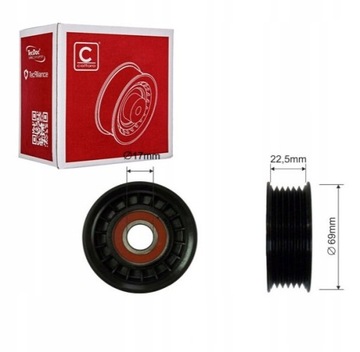 Caffaro 107-00 ролик натяжитель, лента klinowy wielorowkowy фото №1