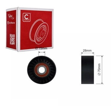 Caffaro 180-87 ролик натяжитель, лента klinowy wielorowkowy фото №1