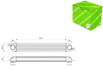 Интеркулер bez клапана agr opel meriva a 1.3d 1.7d 09.03-05.10 valeo фото №1