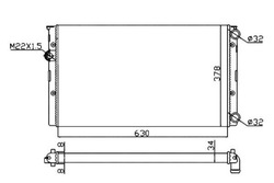 Nrf радіаторів vw golf3/4/vento 1,6-2,0 1,9tdi фото №1