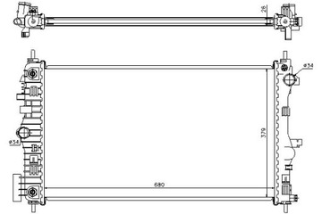 Nissens радіаторів двигуна chevrolet malibu saab 9- фото №1