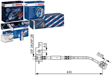 Шланг тормозной bosch 04860069ab 4860069ab фото №1