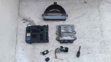 Комп'ютер 9660300280 5ws40285c-t набір імобілайзер citroen c2 рестайлінг 1.4 hdi 05-09 фото №1