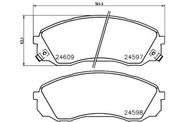 Тормозные колодки тормозные kia перед carnival 06- h1 08- tex фото №1