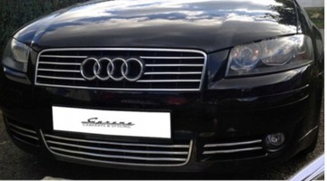Audi a3 8p планки хром решітка радіатора решітка тюнінг фото №1