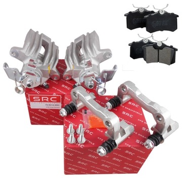 Зажимы тормозные + тормозные колодки + jarzma зад vw golf iv polo seat leon toledo ii фото №1