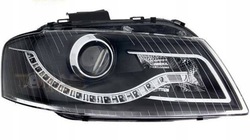 Лампы передние фары audi a3 8p чёрный dayligh фото №1