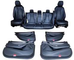 Mercedes w213 універсал сидіння підігрів диван зад обшивки біла nić шкіра комплект фото №1