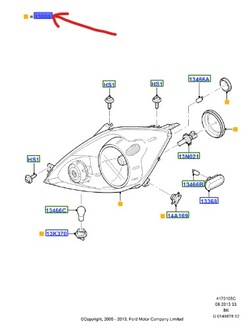 Фара левый перед англичанин ford fiesta mk6 05-08 фото №1