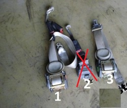 Audi a8 s8 d2 pas безопасности задний зад фото №1