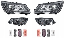 Фара лампа skoda superb 2013-2015 ксенон левый+ правые фото №1