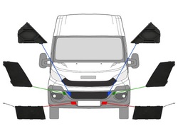 Iveco daily 2014- оригинальные заглушки бампера фото №1