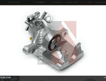 Суппорт тормоз. зад левый renault kangoo 01-08 фото №1