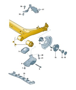 Балка зад skoda octavia iv оригинальный номер 5q0501049bh оригинал фото №1