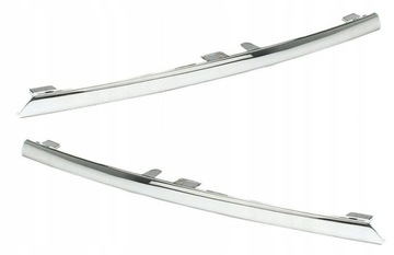 Audi q7 4l планки хром решётка бампера комплект фото №1