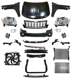 Cherokee wk 10-14 перед капот бампер pas крило фото №1