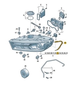 Рамка прокладка фара права audi q7 4m aso оригінал фото №1