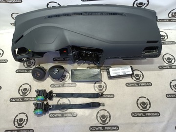 Volkswagen vw golf 7 vii панель консоль новая подушка безопасности подушки ремни оригинал фото №1