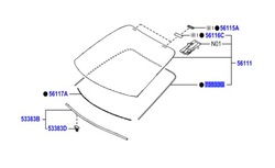 75533-k0010 прокладка передній скла yaris iv 20- фото №1