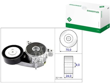 Schaeffler ina 534 0361 10 натягувач ремінь клиновий багаторівнева фото №1