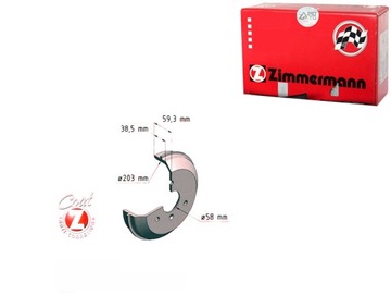 Комплект bębnów гальмівних [zimmermann] фото №1