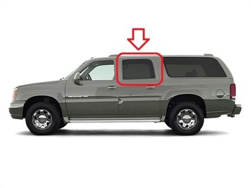 Cadillac escalade esv ext 02-06r скло бокова двері задніх лівих оригінал фото №1