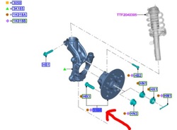 Ступица подшипник колёса перед transit 14- / custom 12- фото №1