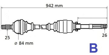 Піввісь nap.r megane iv 1.6sce права фото №1