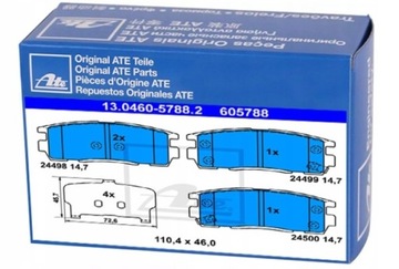 Тормозные колодки тормозные зад ate do chevrolet equinox 3.4 фото №1