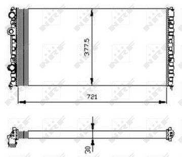 Радиаторов двигателя nrf 54696 3a0121253c фото №1