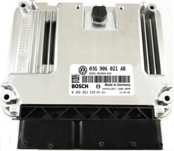 Компьютер ecu vw passat 03g906021ab 0281012119 иммобилайзер off фото №1