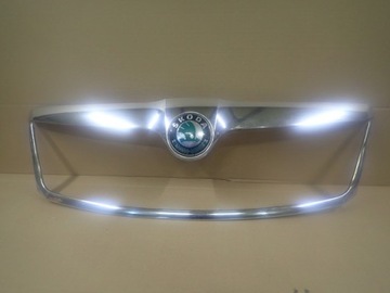 Хром решётка решётка радиатора решётка радиатора skoda octavia 2 ii 1z рестайлинг 2008- фото №1