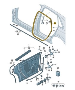 Прокладка двері зад внутрішня ліва audi q8 sq8 rsq8 оригінал od aso фото №1