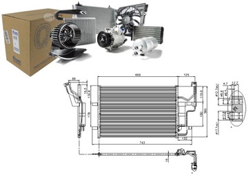 Конденсатор кондиціонера mazda 3 5 1.3-2.3 10.03-05. фото №1