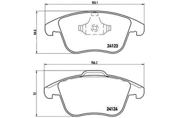 Brembo тормозные колодки тормозные land rover evoque 11- передняя фото №1