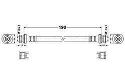 Ate 24.5247-0190.3 шланг тормозной гибкий фото №1