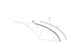 Стекло зад задняя тёмное mercedes w238 c238 2018 фото №1