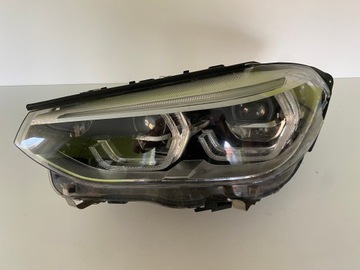 Bmw x3 x4 g01 g02 полный led адаптивный лампа левая перед фара повреждённый фото №1