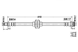 Ate 24.5112-0408.3 шланг тормозной гибкий фото №1