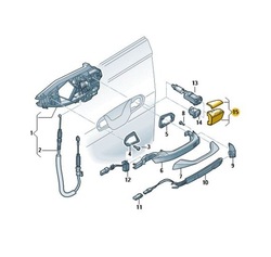 Накладка ручка передній ліва audi a7 c8 s7 оригінал od aso фото №1